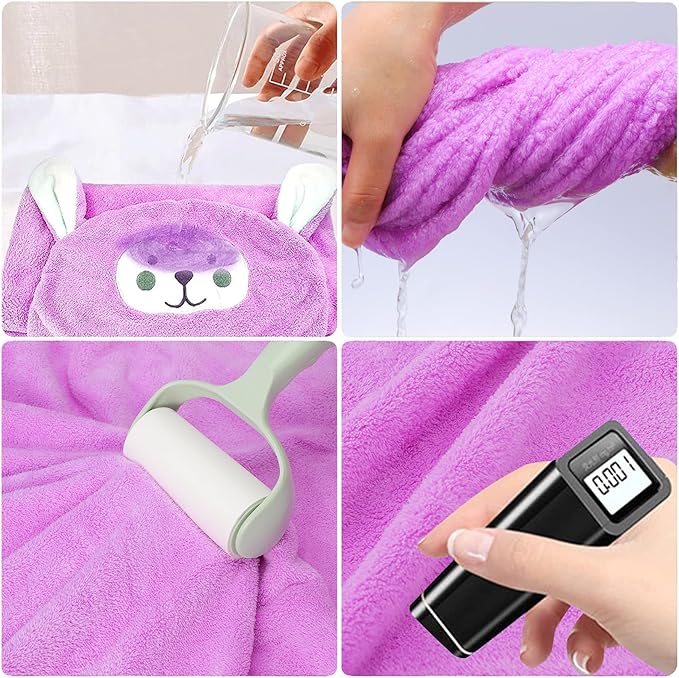 Visen Premium Hooded Towel for Kids,-28×55 INCH Large Size Kids Bath Towel,Ultra Soft Hooded Towel Wrap for Boys Girls, Highly Absorbent Bathrobe Blanket Gifts for Toddlers Shower (Purple)