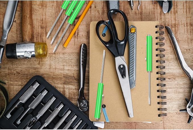 36 Pcs Pocket Screwdriver Mini Tops and Pocket Screwdriver with Magnet Pocket Screwdriver for Mechanical Electrician Technician Repair Tool (Green)