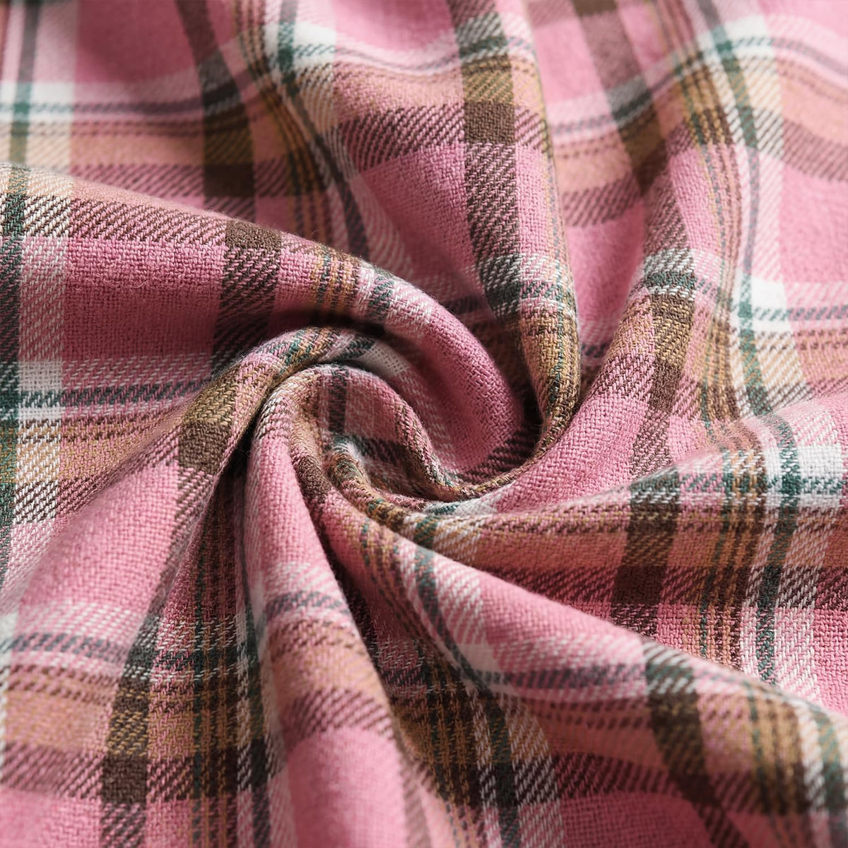 Horaldaily Spring Checkered Tablecloth 55×55 Inch Round, Pink Buffalo Plaid Spring Table Cloth, Washable Spring Farmhouse Table Decor for Dinner/Party Decoration/Holiday