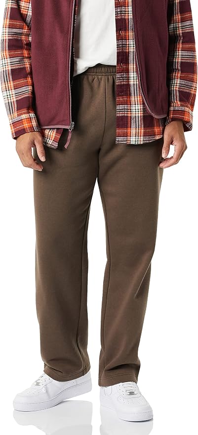 Amazon Essentials Men's Relaxed Straight Leg Fleece Open Bottom Sweatpant (Available in Big & Tall)