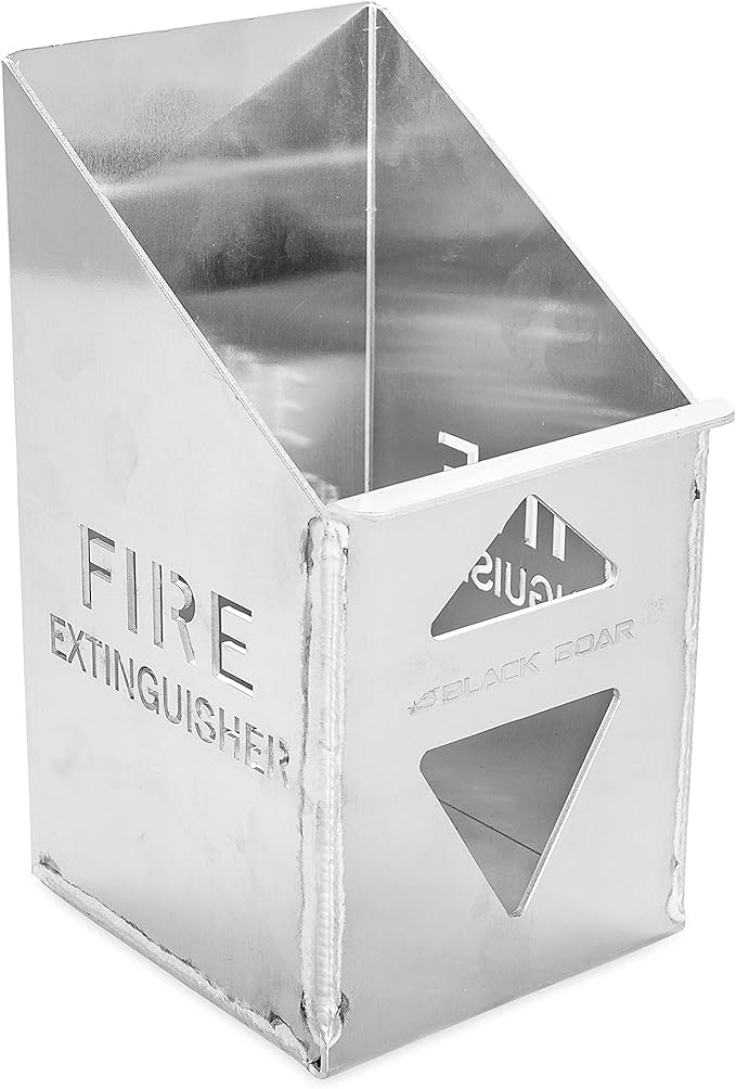 Black Boar Aluminum Holder for Enclosed Trailer/Garage | Securely Holds a 5lb. fire Extinguisher | Durable Construction | Easy to Install (66105)
