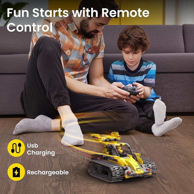 Sillbird STEM Robot Building Kit with Remote Control Gifts for Boys 8-13 | Coding Robotic Set, Educational Birthday Gifts, App-Controlled, Buildable 5in1 Models, Rechargeable Toys for Kids, 488 Pieces