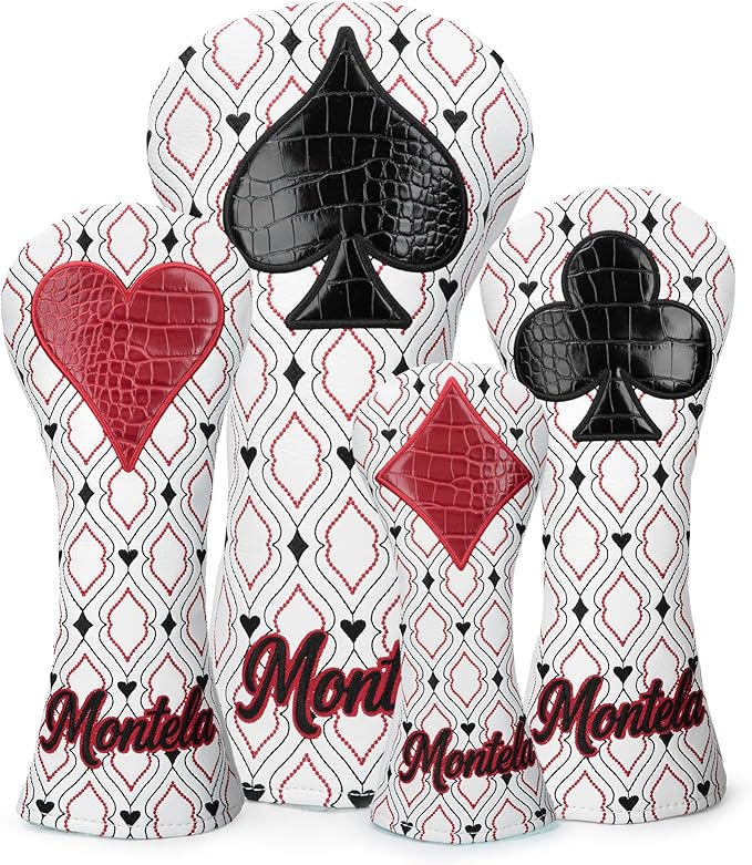 Golf Club Cover Poker Driver Headcover Fariway Wood Headcovers Hybrid Covers Leather Golf Head Cover for Most Brand