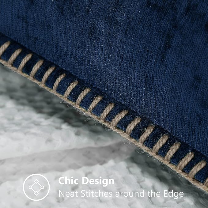decorUhome Soft Chenille Throw Pillow Covers 12x20 Set of 2 Poseidon | Fall Textured Decorative Throw Pillow Cases Stitched Edge Modern Farmhouse Luxury Boho Velvet for Couch Sofa Bed Home Decor