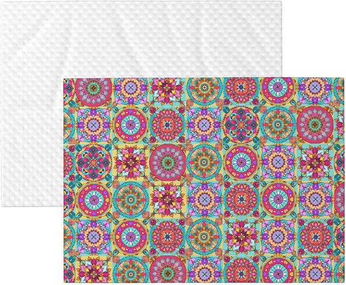 Boho Throw Blanket - Colorful Bohemian Floral Blanket for Dog Cat Pet Blankets 23x16 for Couch Sofa Bed