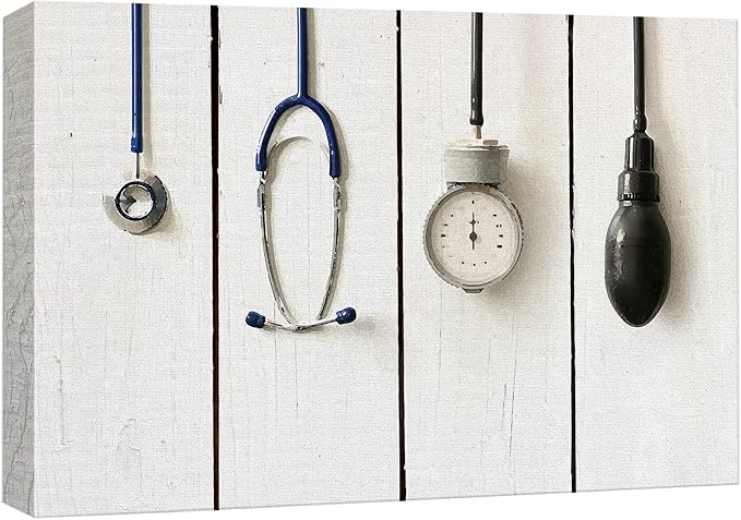 wall26 Canvas Print Wall Art Medical Apparatus Tools on Wall Medicine People Digital Art Modern Art Contemporary Scenic Colorful for Living Room, Bedroom, Office - 12"x18"