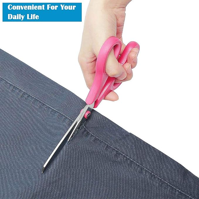 Scissors, Sharp Blade, Ergonomic Handle, Sturdy Scissors for Office, Home, School, Sewing, Fabric, Craft Supplies, 20 Pack, 8 inch