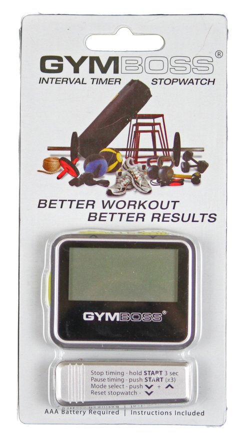 Gymboss Interval Timer and Stopwatch - Silver/Yellow Metallic Gloss