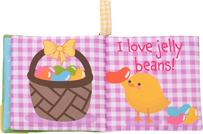 Magic Years 5 inch Soft, Crinkle Activity Book with Teether and Travel Strap for Baby, Happy Spring, Multicolored
