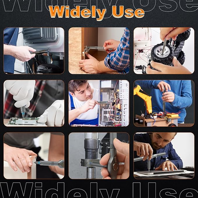 42 In 1 Magnetic Screwdriver Set, Ratcheting Screwdriver Set with Detachable Handle, Multi Magnetic Bits, Portable Repair Tools for DIY, Electronics, Car, Bicycle, Computer(Orange)