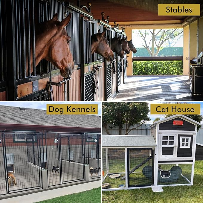 Acrylic Horse Stall Name Plate, 2.4" x 8" Personalized Stall Signs, UV Protected, Custom Pet Name Sign, All Weather Adhesive, Mounting (Gold, Style 3)