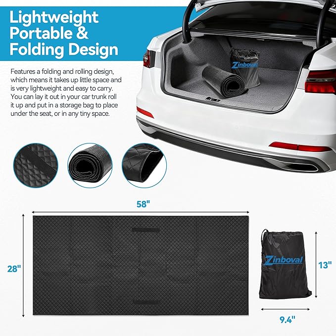 Magic Creeper Rolling Mat 58''x28'' Portable Under Car Repair Mat Folding Repairing Mechanic Pad Automotive Garage Creeper Mats For Working On The Ground For Self-Driving Tour Long-Haul Truck