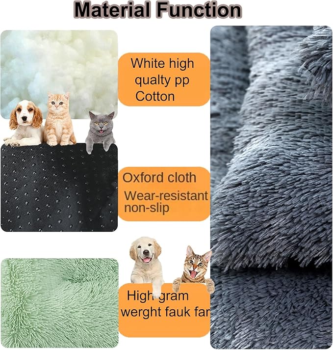Dog Crate Mat, Dog Bed for Large Dogs, Comfy Fluffy Kennel Pad Anti-Slip for Dog beds & Furniture, Quilted Dog Bed for Pets for Medium/Small Dogs Cats (Color : Green 1, Size : 25x18)