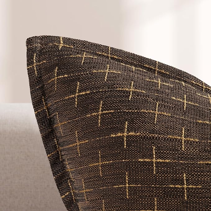 12x20 Pillow Covers Set of 2 Soft Polyester Textured Pillow Covers with Stylish Flange Edge Cozy Farmhouse Throw Pillows for Couch Bed Sofa Living Room