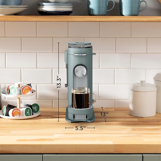 Ninja Pods & Grounds Coffee Maker, K-Cup Compatible, Sage Green, PB051SG | Built-In Milk Frother, 6-oz. Cup to 24-oz. Travel Mug Sizes, Iced Coffee Maker, 1550 watts