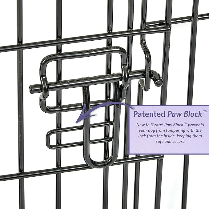 MidWest Homes for Pets 22-Inch iCrate for Extra-Small Breeds, Up to 15 lbs, Single Door Folding Dog Crate with Divider Panel, Leak-Proof Tray & Secure Latch, Portable, Durable & Easy to Assemble
