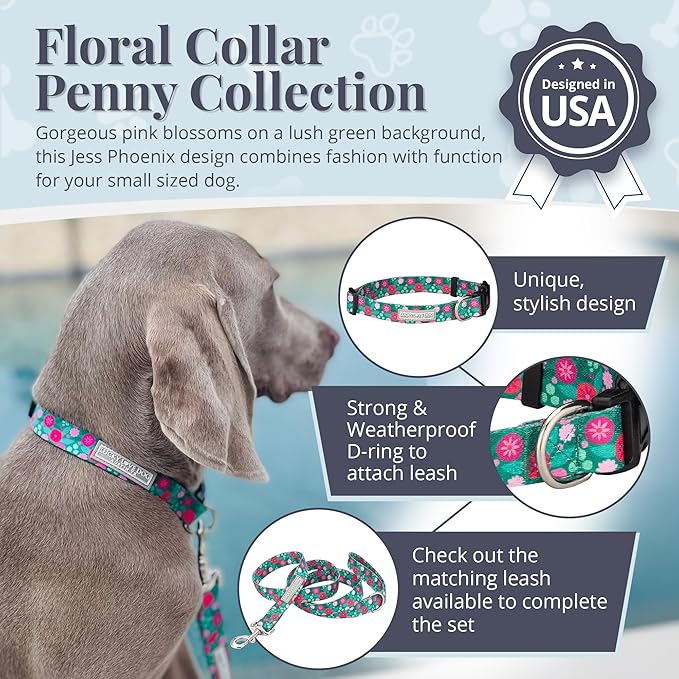Lucky Love Dog - Adjustable Dog Collar with Easy Click Buckle for Large Dogs, Durable, & Comfortable for Male & Female Dogs, Pet Collar for Puppies & Adult Ones - Penny, Large
