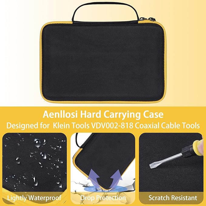Aenllosi Hard Carrying Case Replacement for Klein Tools VDV002-818 Coaxial Cable Tools and Connectors,Customised Holder for Coax Cable Crimper Kit Tool(Case Only)