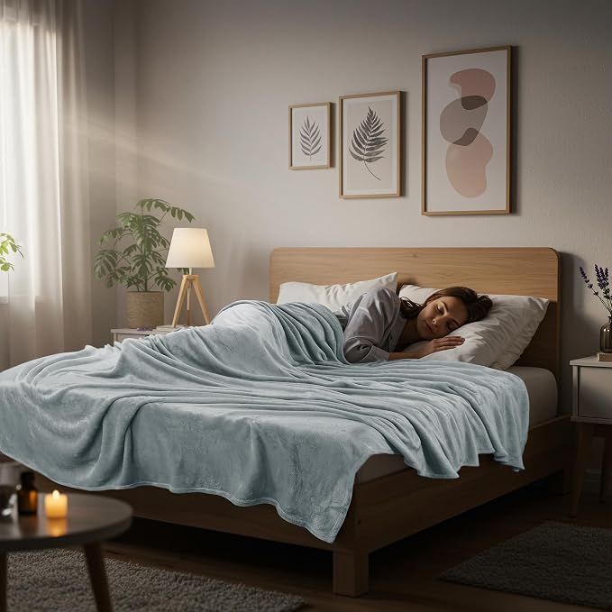 Utopia Bedding Soft Fleece Bed Blanket Queen Size Ash Grey (90x90 Inch) | Microfiber Plush Warm Lightweight Breathable Cozy Blanket Anti-Static, All Season Use, Gift for Women and Men