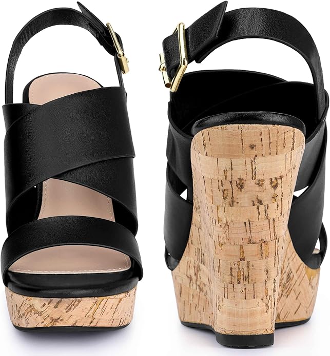 Perphy Open Toe Platform Wedge Sandals for Women