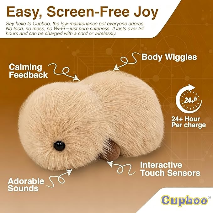 Interactive AI Plush Companion Pet– Privacy Safe Soft Huggable Intelligence Emotional Support Robot Pets, Anxiety Relief Desk Robots| Ideal Toy Gift for Kids,Teens,Adults,Seniors(Purple)
