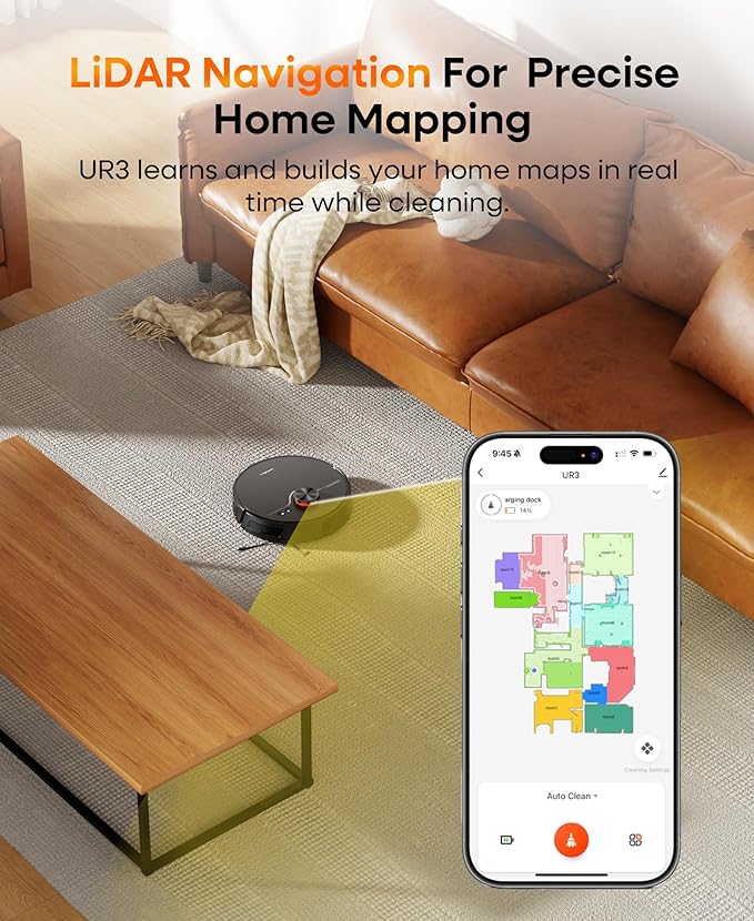 Robot Vacuum and Mop 7000Pa LiDAR Self-Empty Station | Robot Vacuum Ultra quiet cleaning, Alexa voice control, customizable no-go zones for multi-floor households carpets pet hair