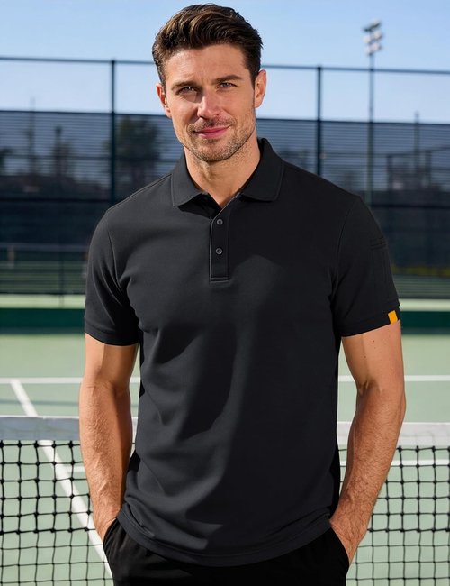 MAGCOMSEN Men's Polo Shirt - Short Sleeve Casual Athletic Golf Top | Moisture-Wicking Performance