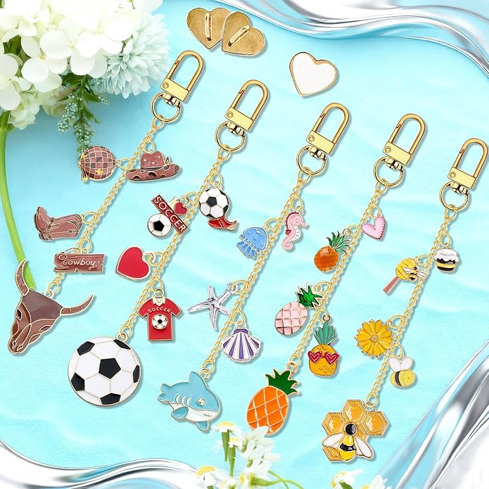 Charm Chains for Kindle,Cute E-reader Phone Charm Bracelets Accessories Compatible for Kindle E-Reader Phone iPad AirPod,Gifts for Reader Booklovers