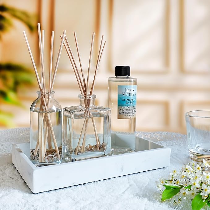 Urban Naturals Moroccan Amber Reed Diffuser Refill Set | Includes a Free Set of Reed Sticks! 4 oz. | Great Gift Idea Home Fragrance Lovers!