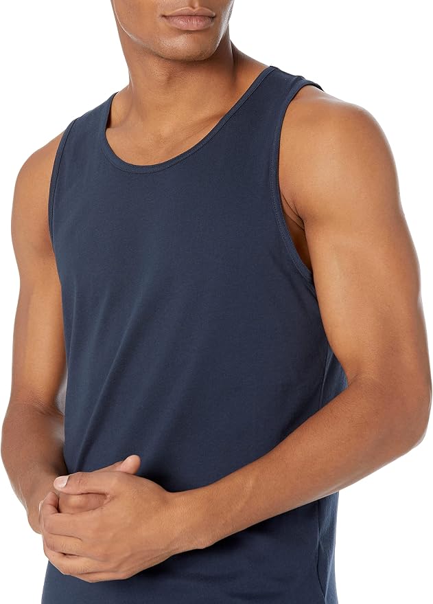 Amazon Essentials Men's Active Quick Dry Tech Stretch Moisture Wicking Lightweight Gym Tank Top