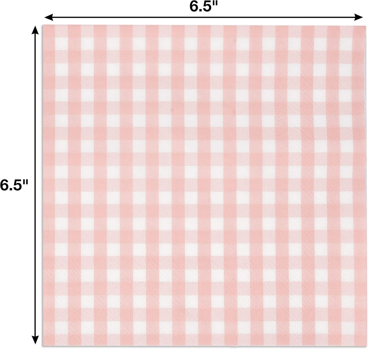 Gift Boutique 100 Pink and White Gingham Luncheon Napkins Disposable Paper Checkered Plaid Lunch Napkin for Summer Picnic Camping Baby Shower Party
