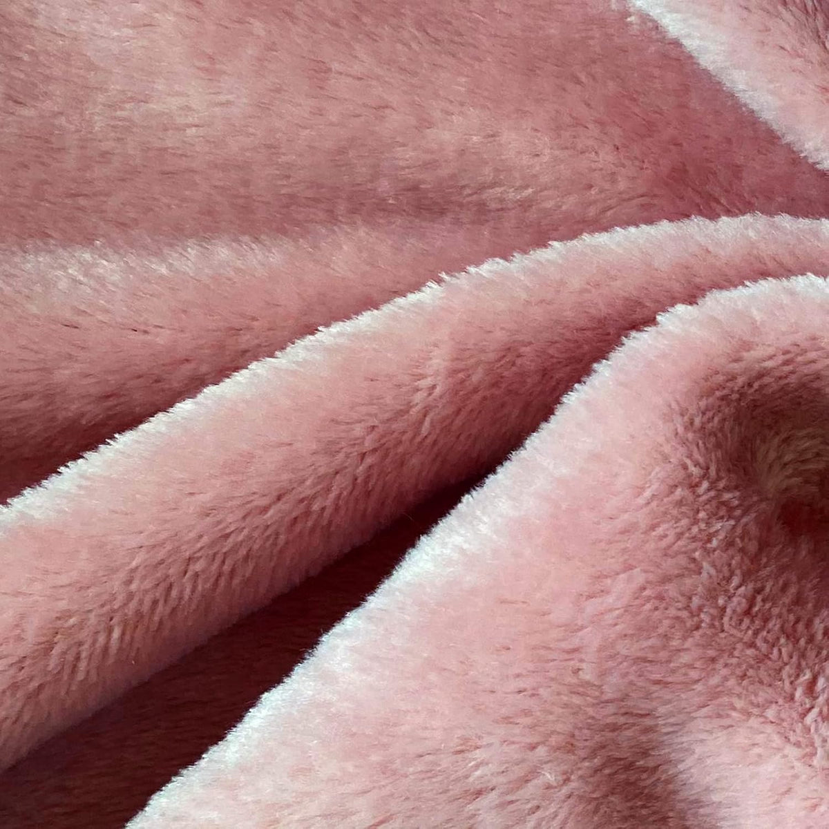 Flannel Fleece Blanket Luxury Twin XL Size, Dusty Pink, 66x90 inches