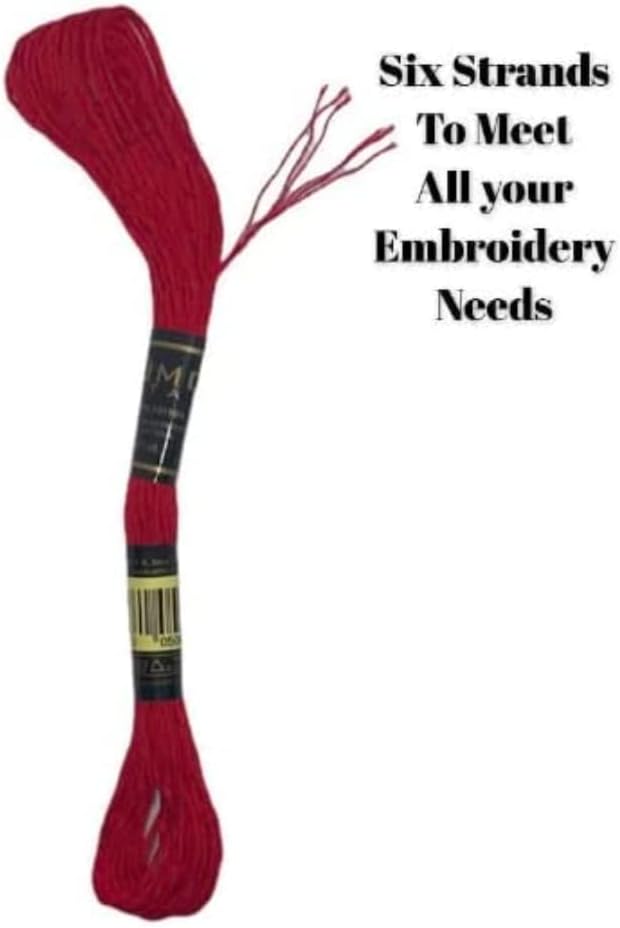 12 Pieces | Premium Embroidery Thread | 100% Egyptian Cotton Premium Skeins | Cross Stitch Embroidery Floss | Oeko TEX Certified Stranded Cotton (Pink Tones)