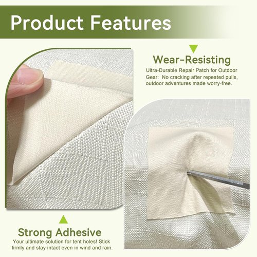 Besezx Canvas Repair Tape - Waterproof Self-Adhesive Fabric Patch for Outdoor Gear | 3" x 79" (Light Brown)