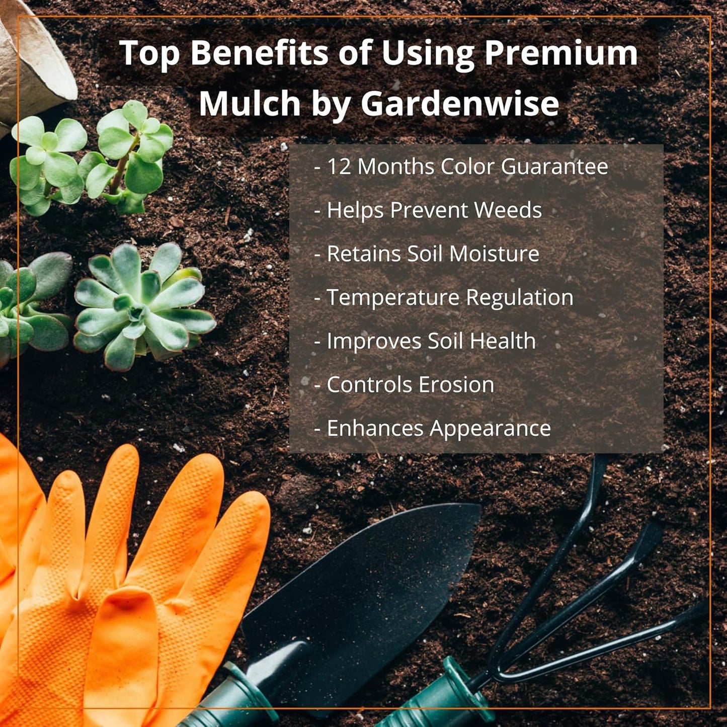 Premium Gold Wood Mulch for Landscaping, Gardens, Lawns, Potting Media, and Potted Plants (1.3 CF - 37 L - 39 QTS)