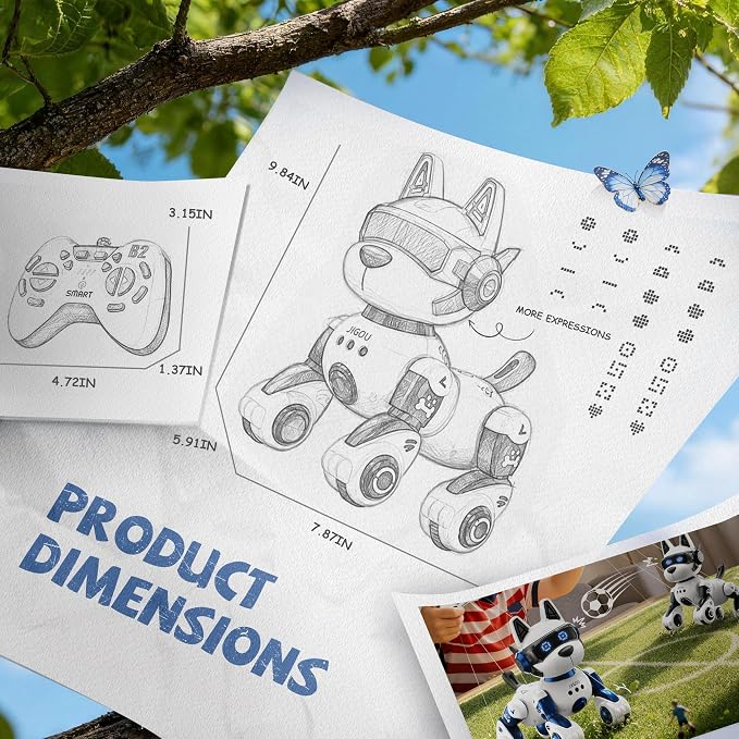 Smart Robot Dog, 2.4GHz Remote Control Robot Dog Toys for Kids 5-7 8-12, Voice & APP Control, Interactive Realistic Robot Puppy Toys for 5 6 7 8 9 10 11 12 Year Old Boys, Birthday Boy Girl Gift