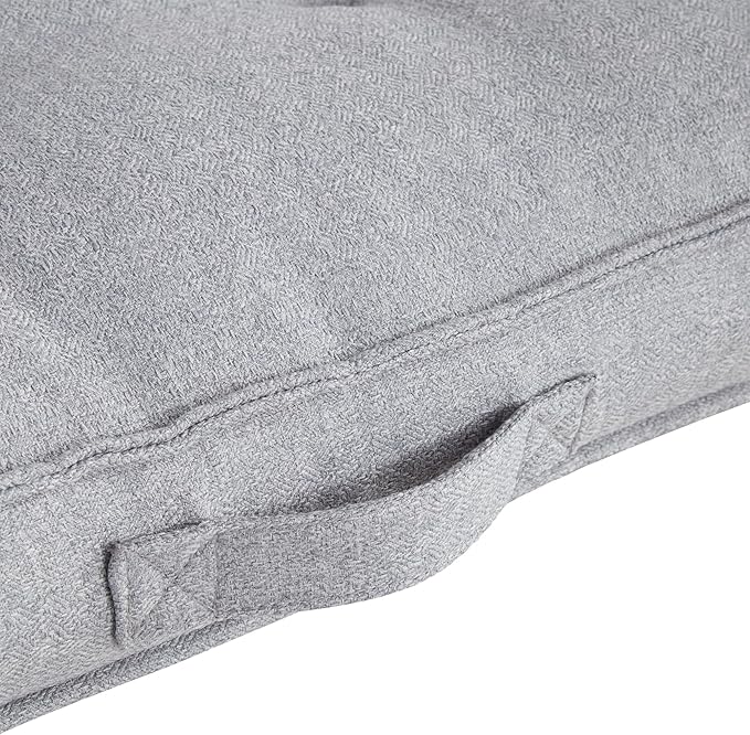South Pine Porch Mila Square Tufted Pillow Style Dog Bed, Cement, Large (40" x 40")