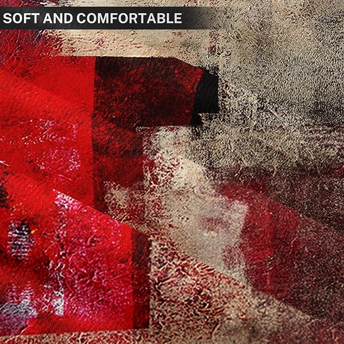 Emvency Throw Pillow Covers Set of 2, 18 x 18 Inch, Red Brown | Abstract Modern Painting Outdoor Decorative Square Pillow Cases Couch Cushion Case for Couch Bed Sofa Living Room Home Decor
