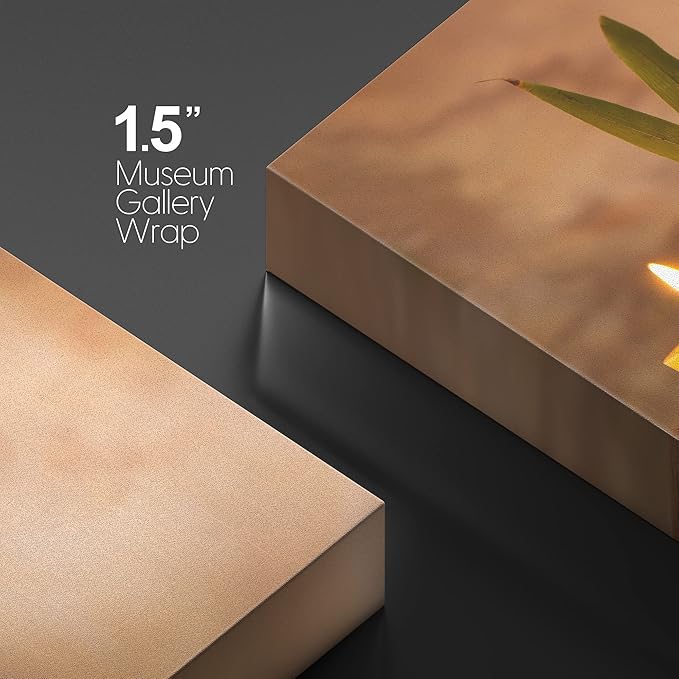 wall26 Canvas Print Wall Art Candles with Massage Stones in Romantic Brown Atmosphere Floral Nature Photography Realism Bohemian Scenic Relax/Calm Cool for Living Room, Bedroom, Bathroom - 12"x18"