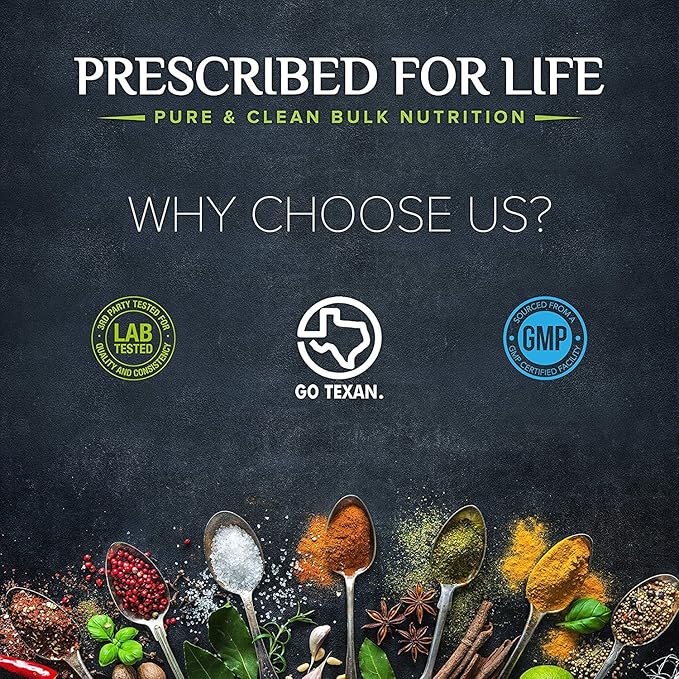 Prescribed for Life Calcium D Glucarate Powder, Pure CDG Fine Powder, USP Grade, Vegan, Gluten Free, Non GMO (4oz / 113g)
