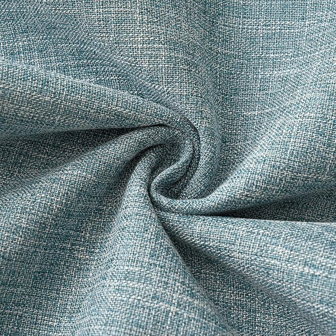 MIULEE Pack of 2 Decorative Linen Burlap Coastal Pillow Covers Farmhouse Boho Accent Pillowcases for Sofa Car Couch Bedroom Living Room Decor 12x20 Inch Teal