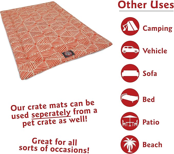 30" Charlie Salmon Orange Crate Dog Bed Mat By Majestic Pet Products