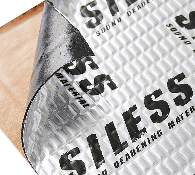 Siless 80 mil (2mm) 18 sqft (1.7 sqm) Car Sound Deadening mat - Butyl Automotive Sound Deadener - Noise Insulation and Vibration Dampening Material (18 sqft)