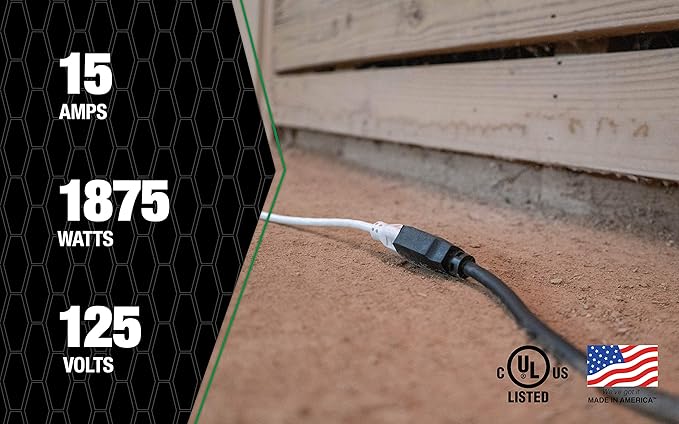 Southwire AgriPro Medium Duty Extension Cord - All-Copper Wire - Extra Durable Molded Plug - Cold Weather Rated - Oil & Chemical Resistant - UL Listed - Farm & Workshop Ready - 50 Foot