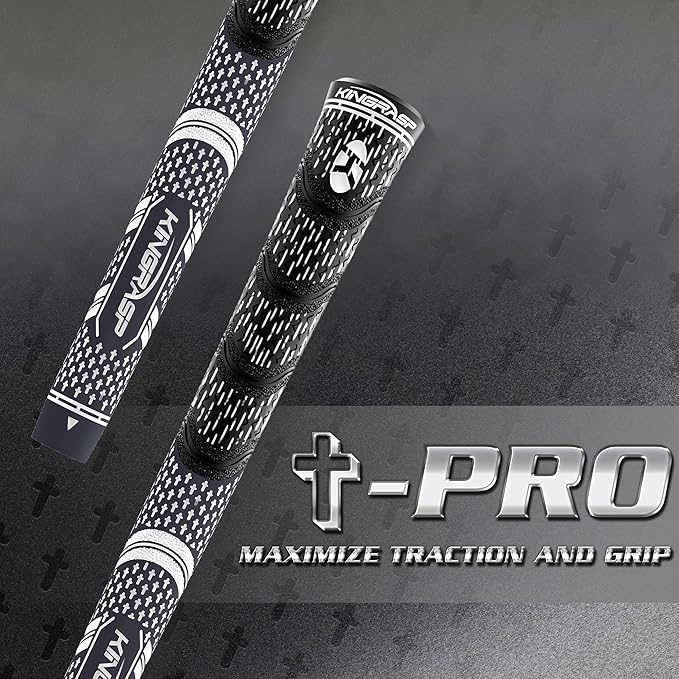 Premium Hybrid Golf Grips (13 Pack) - High Traction Rubber Golf Club Grips with Enhanced Feedback | Includes 13 Grips + 15 Tapes + 1 Rubber Vice | All-in-One Replacement Grip Kit for Golf Clubs