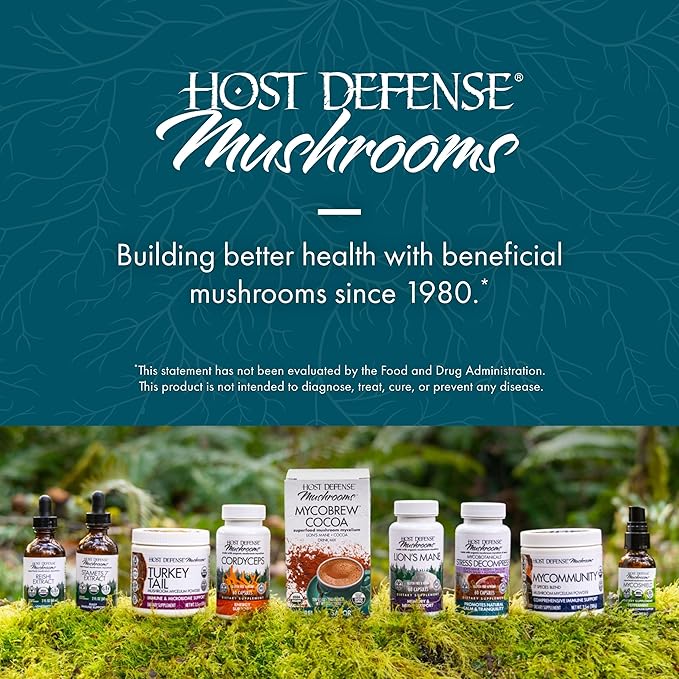 Host Defense Reishi Capsules - Heart & Immune Health Support Supplement - Mushroom Supplement to Support Energy & Vitality - Reishi Supplement to Aid Overall Well-Being - 120 Capsules (60 Servings)*