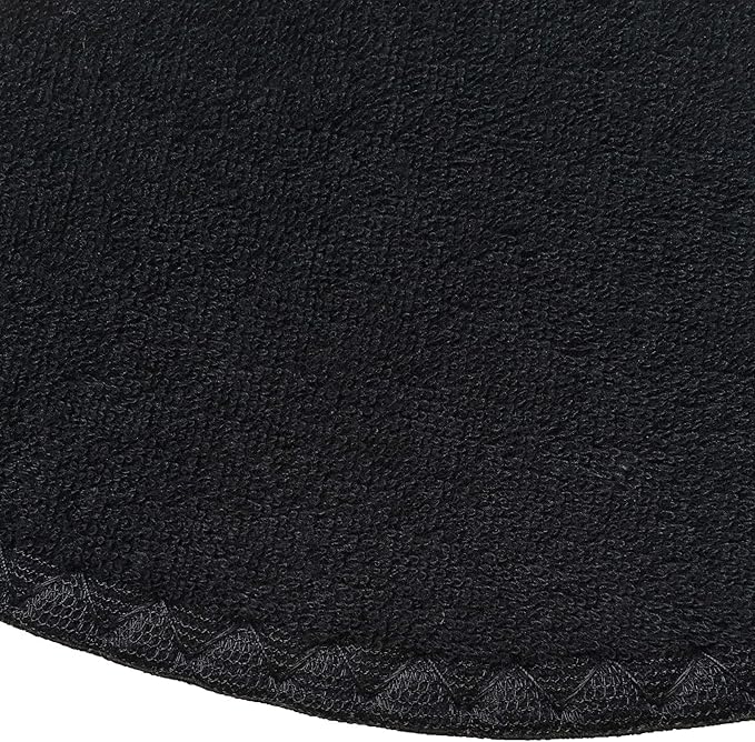 Happystep Cotton Terry Cloth Insoles, Barefoot Shoe Inserts, Sweat Absorption, Odor Control, Moisture-Wicking, Washable and Reusable, Zero Drop Shoe Insoles, 2 Pairs of Black (Women Size 6)