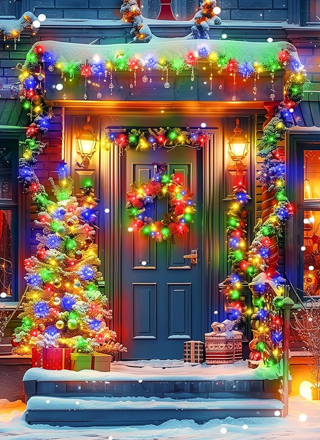 Minetom Solar String Lights for Outside, 4 Pack Total 160FT 400 LED Solar Christmas Lights Outdoor with 8 Modes, Solar Lights Outdoor Waterproof,Solar Christmas String Lights for Tree House,Multicolor