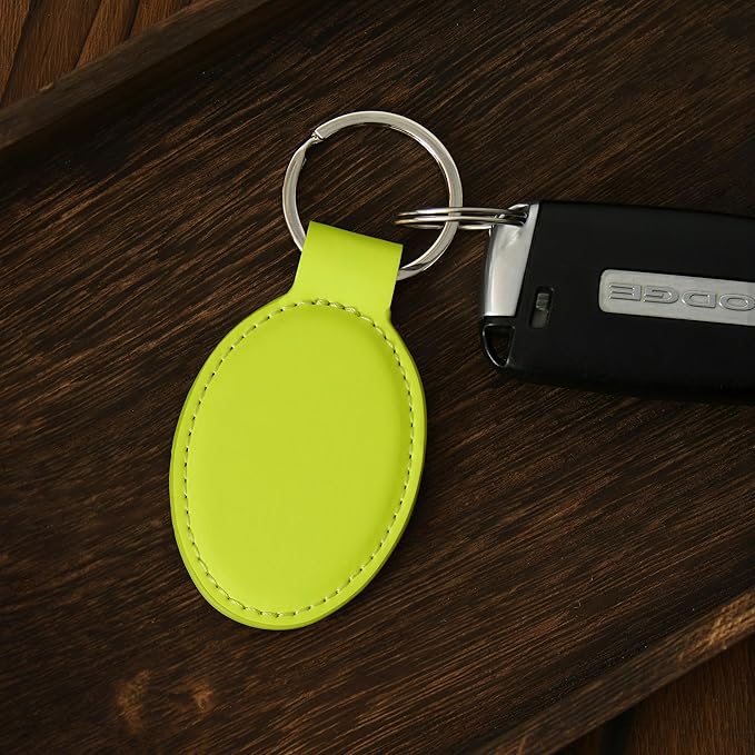 LaserGram Oval Keychain, Sunflowers, Personalized Engraving Included