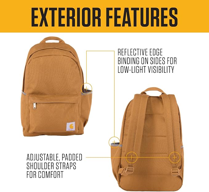 Carhartt Classic 21L Backpack Atomic Blue | Classic Laptop, Water-Resistant Pack with 15 Laptop Sleeve and Organizational Compartments
